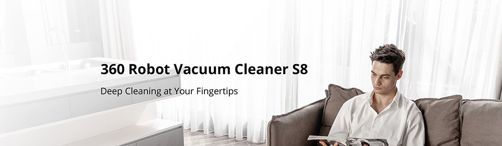 360 S8 Robot Vacuum Cleaner LIDAR SLAM 2700Pa Mop 360ml Dustbin 320ml 3-Level Water Tank Multifloor Map Management Edge