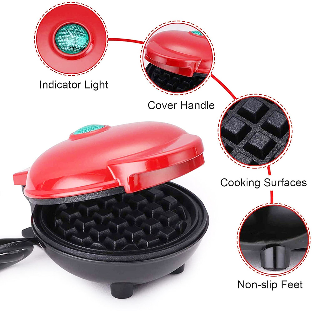 Mini Waffle Maker Machine for Individual Waffles, Paninis, Hash Browns