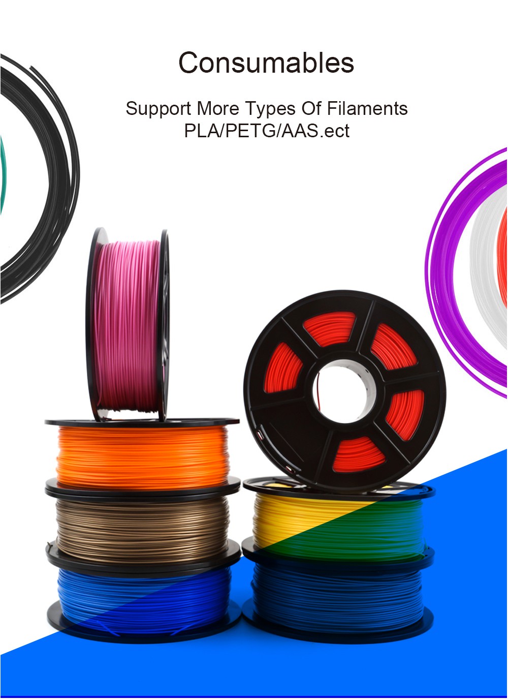 Zonestar Z9V5 MK3 4 Extruders Multicolor 3D Printer, Auto Leveling, Magnetic Bed, Resume Printing, 300*300*400mm