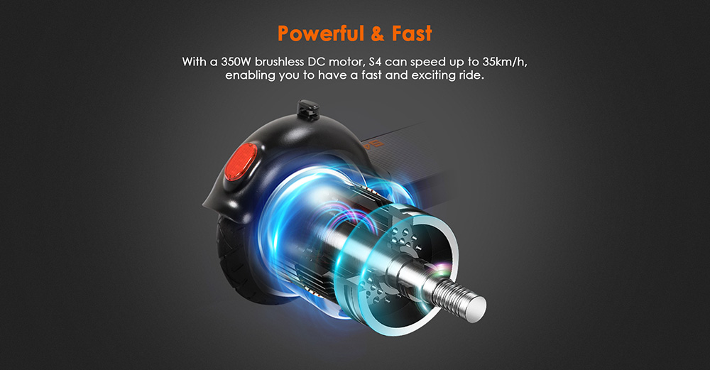 KugooKirin S4 10 Inch Pneumatic Tire Folding Electric Scooter Big Touch Dashboard 10Ah Battery 350W Motor 3 Speed Modes Max 35km/h 40KM Max Range EABS+Rear Disc Brake Easily Folded - Black 20 KugooKirin S4 10 inch Pneumatic Tire Folding Electric Scooter Big Touch Dashboard 10Ah Battery 350W Motor 3 Speed Modes Max 35km/h 40KM Max Range EABS+Rear Disc Brake Easily Folded - Black