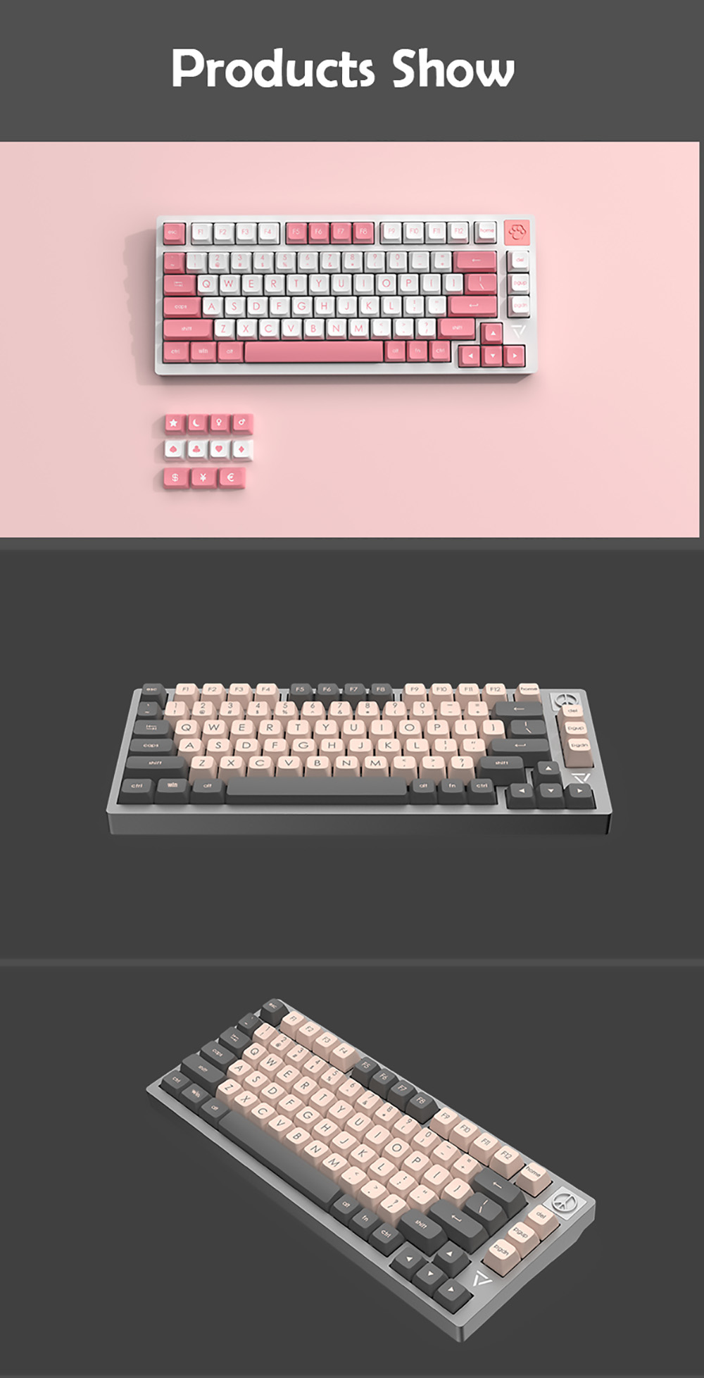 AJAZZ AC081 Hot-swappable Wired Mechanical Gaming Keyboard with Mute Switch Anti-Ghosting for Laptop PC