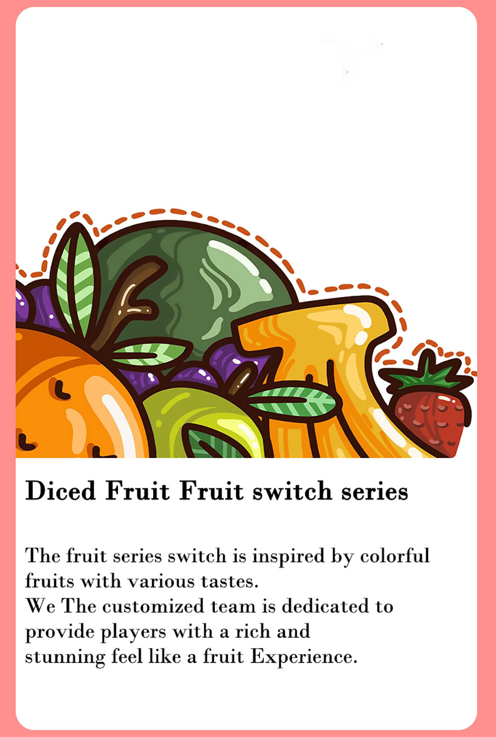 Ajazz Customized Fruit Switch Banana Switch Set for Keyboard DIY 45+1 Pieces