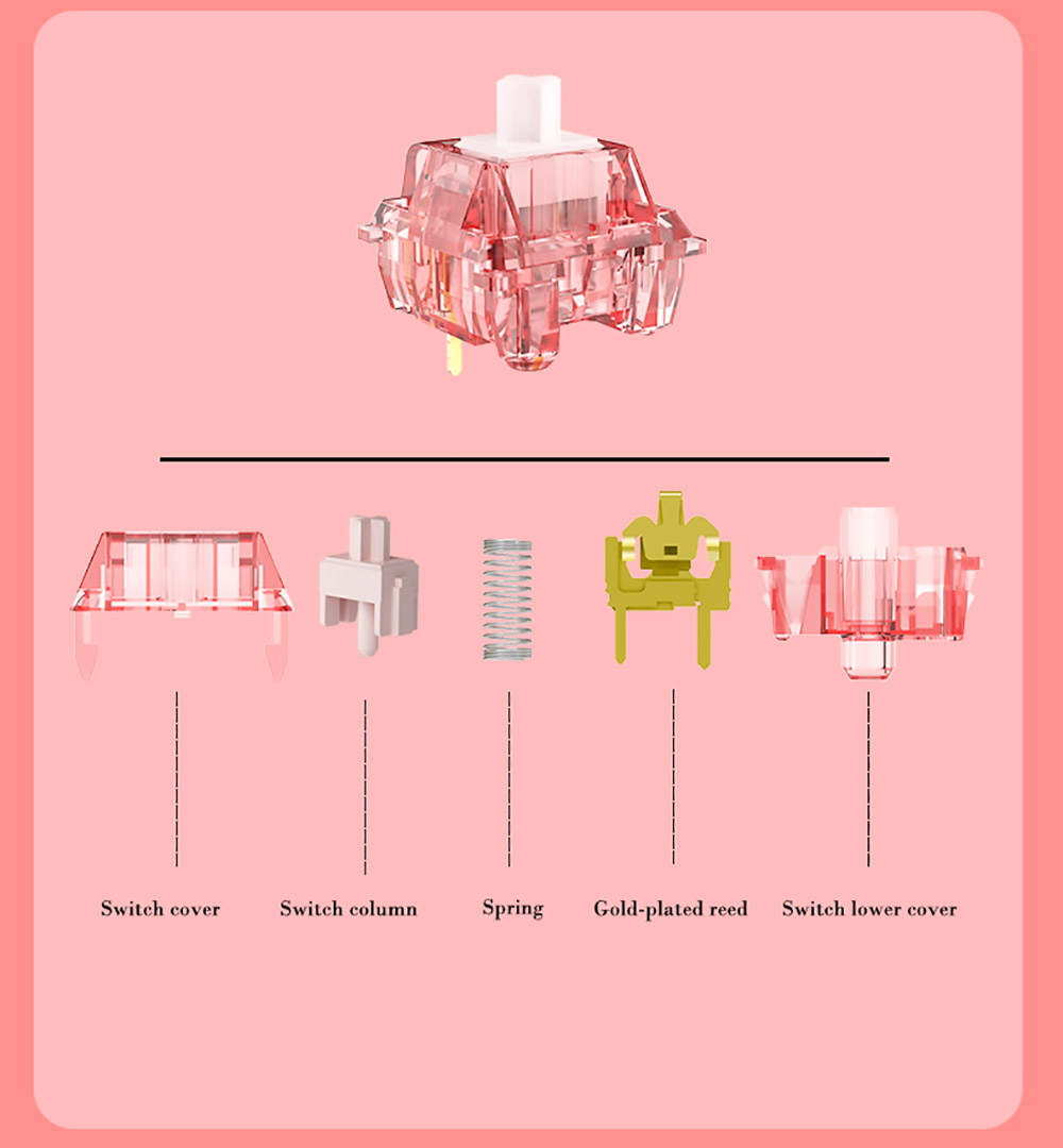 Ajazz Customized Fruit Switch Banana Switch Set for Keyboard DIY 45+1 Pieces