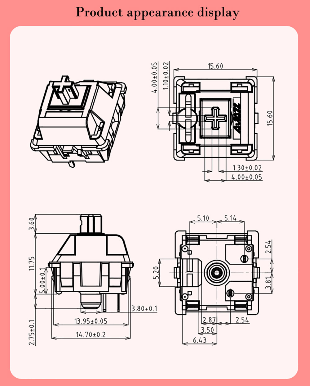 Ajazz Customized Fruit Switch Banana Switch Set for Keyboard DIY 45+1 Pieces