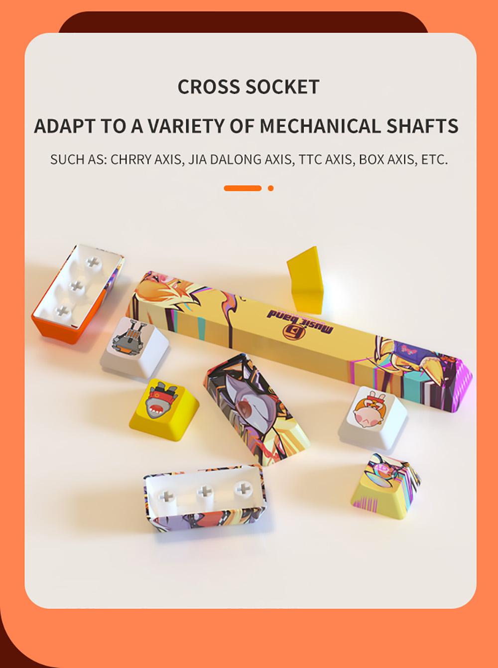 Ajazz Dye-Sublimation PBT Keycaps 9 Keycaps Keyboard Accessories