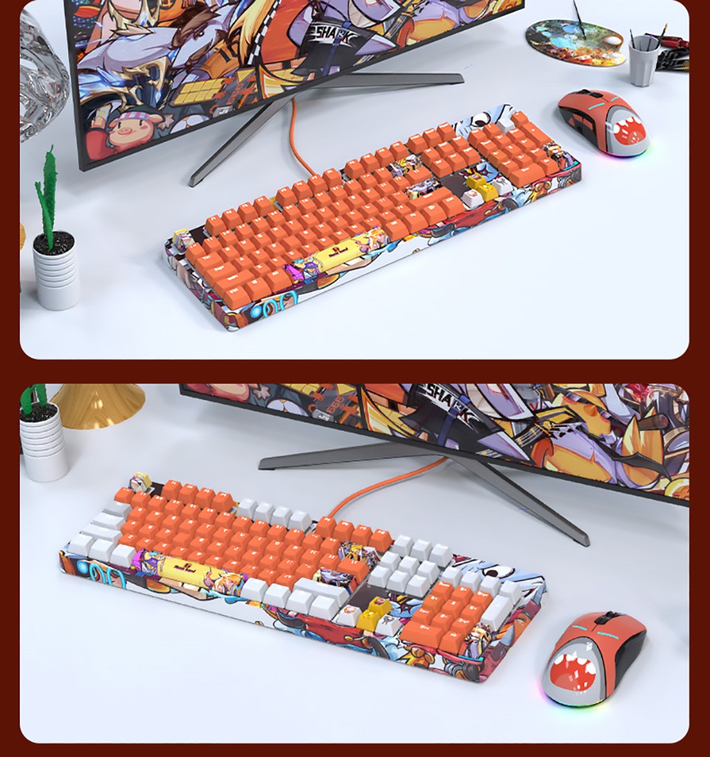 Ajazz Dye-Sublimation PBT Keycaps 9 Keycaps Keyboard Accessories