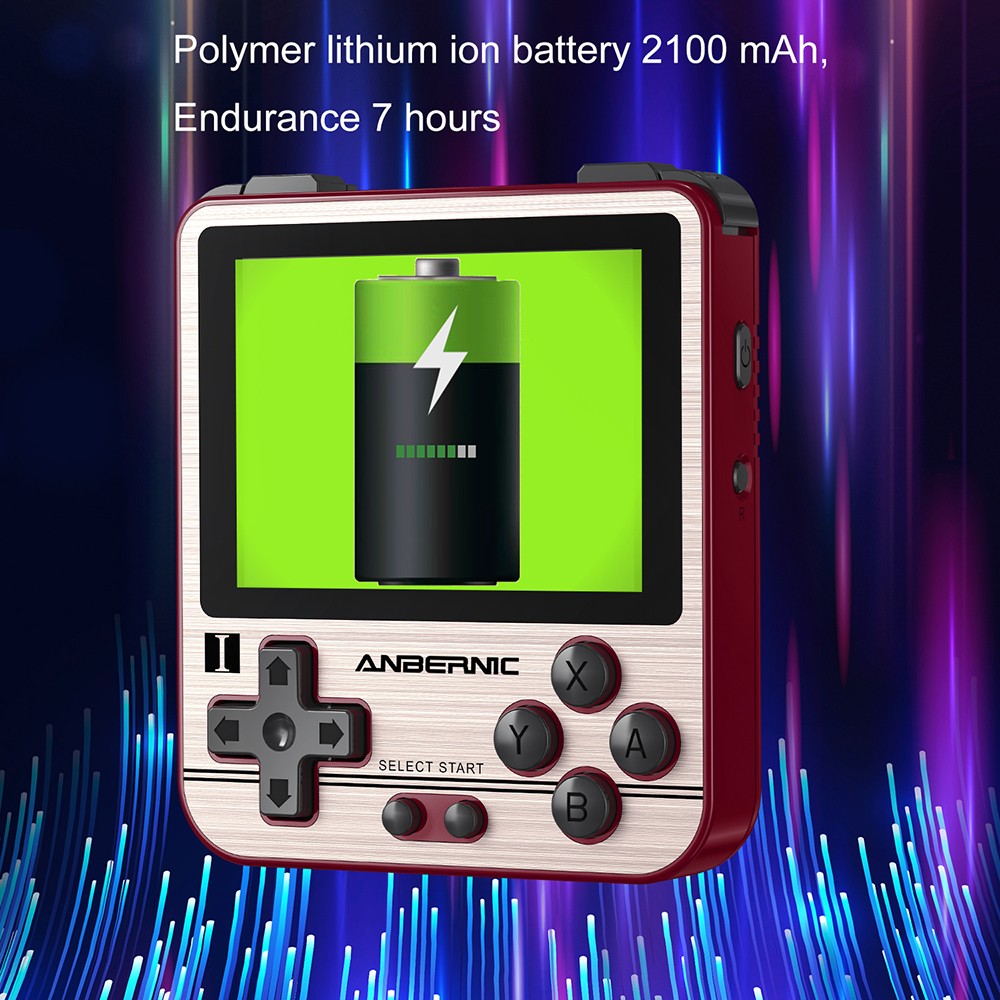 Anbernic RG280V Retro Handheld Game Console RAM 512MB 2.8 Inch IPS Screen 4770 Dual CPU Add 32GB TF Card Golden