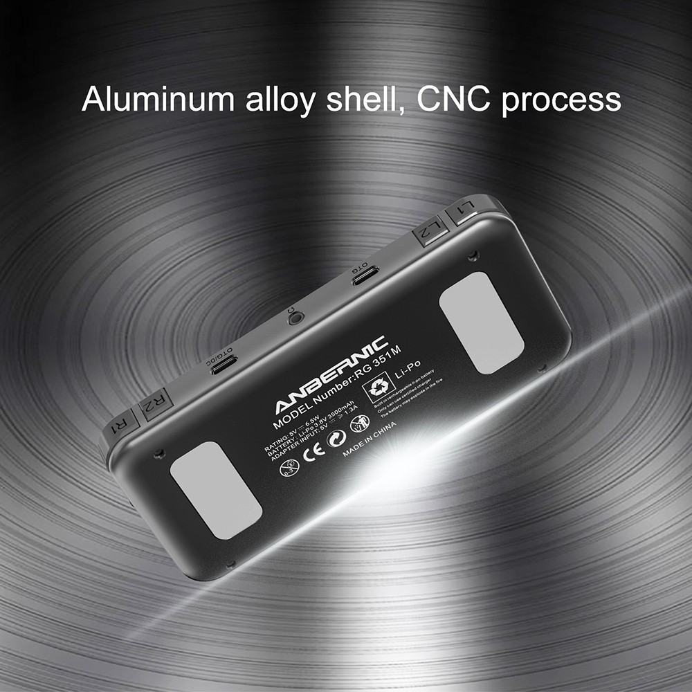 Anbernic RG351M Portable Game Console Pocket Game Player 3.5'' IPS Screen Open Source Linux System 64GB Matte Black