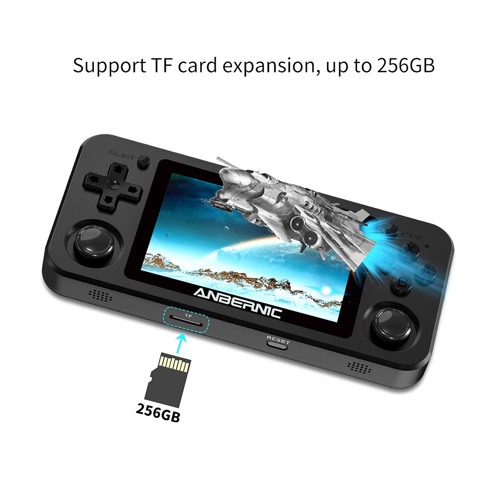 Anbernic RG351M Portable Game Console Pocket Game Player 3.5'' IPS Screen Open Source Linux System 64GB Matte Black