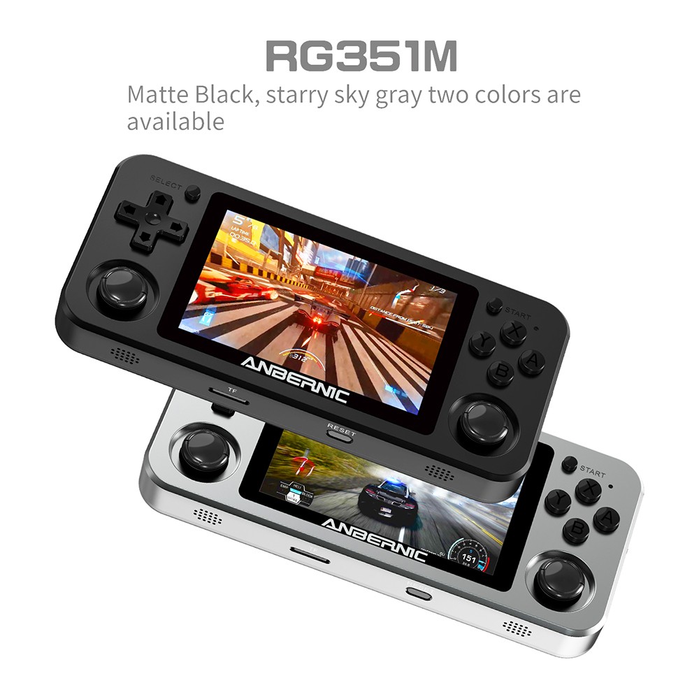 Anbernic RG351M Portable Game Console Pocket Game Player 3.5'' IPS Screen Open Source Linux System 64GB Matte Black