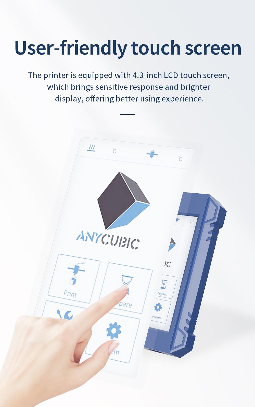 Anycubic Kobra 3D Printer, Auto Leveling, Stepper Drivers, 4.3inch Display, Printing Size 250x220x220mm