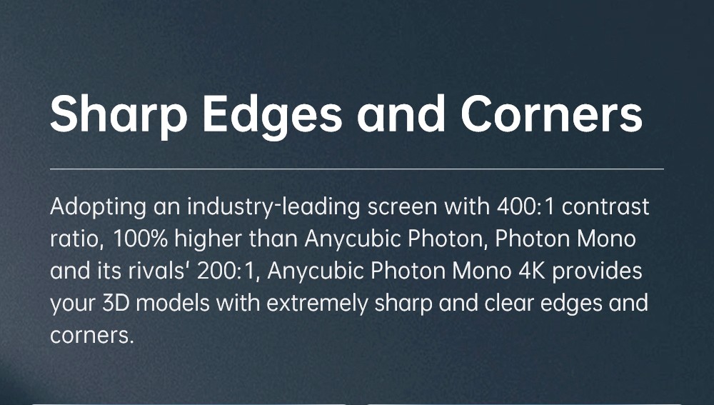 Anycubic Photon Mono 4K LCD SLA Printer, UV Resin 3D Printer, 30-100% UV, Self-developed Slicing Software, Monoc Screen