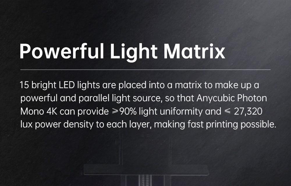 Anycubic Photon Mono 4K LCD SLA Printer, UV Resin 3D Printer, 30-100% UV, Self-developed Slicing Software, Monoc Screen