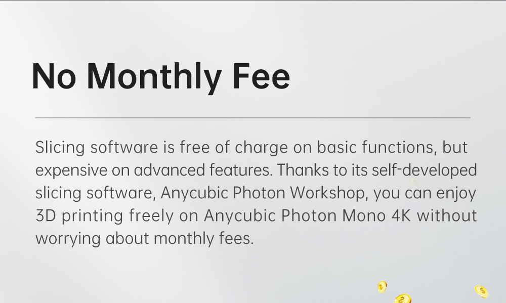 Anycubic Photon Mono 4K LCD SLA Printer, UV Resin 3D Printer, 30-100% UV, Self-developed Slicing Software, Monoc Screen