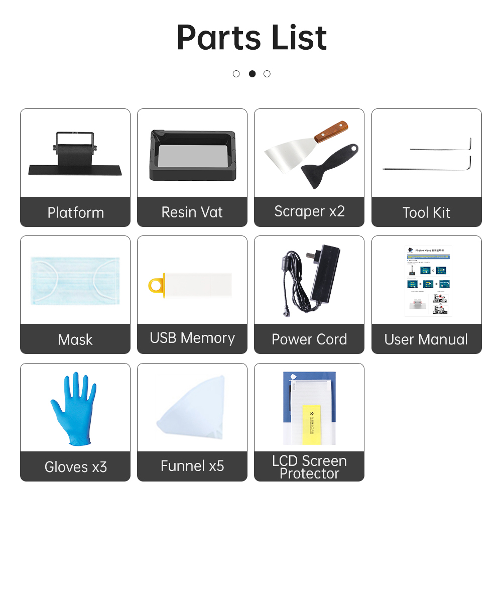 Anycubic Photon Mono 4K LCD SLA Printer, UV Resin 3D Printer, 30-100% UV, Self-developed Slicing Software, Monoc Screen