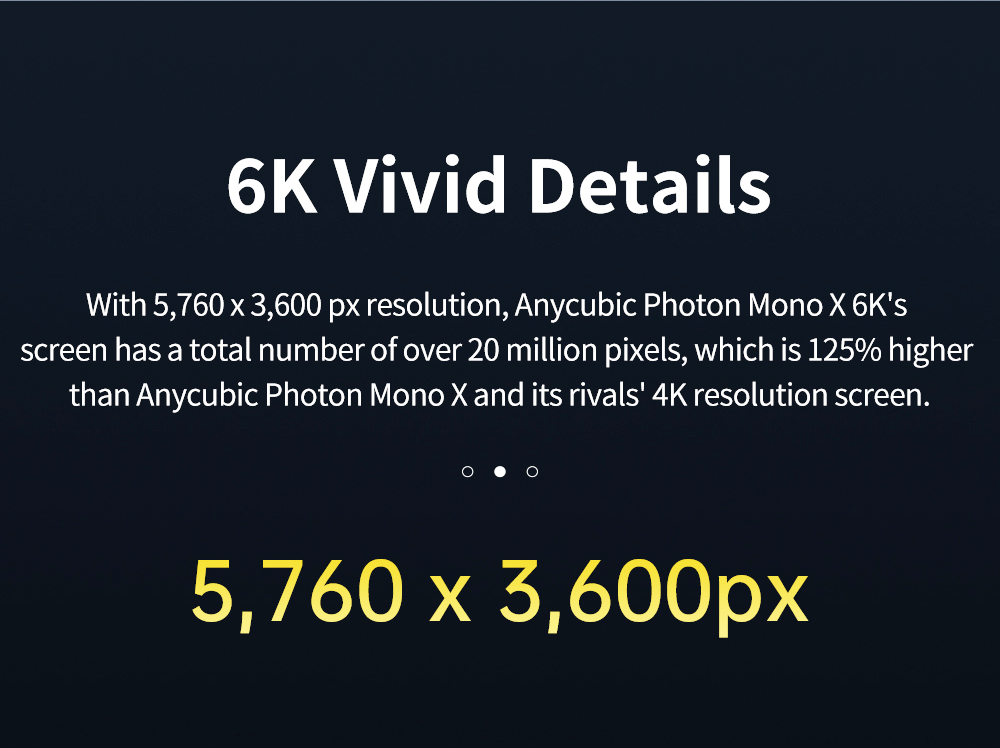 Anycubic Photon Mono X 6K LCD-based SLA Printer, UV Resin 3D Printer, 30-100% UV Power, 40 LED Matrix, 8 cm/hr Printing