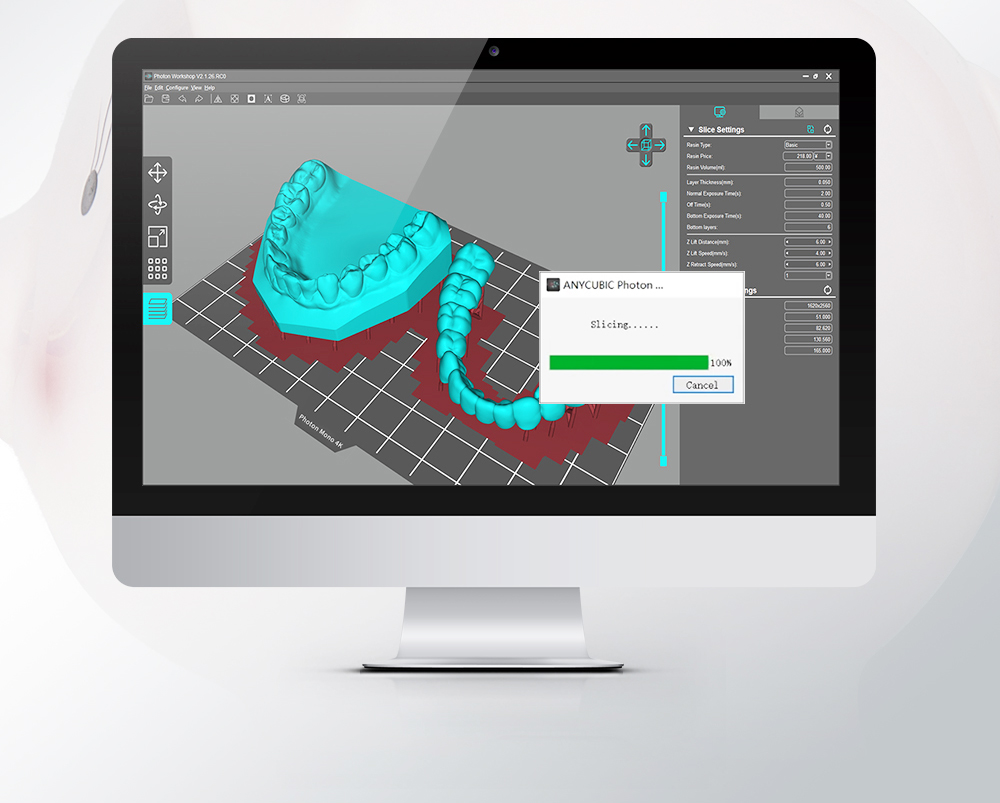 Anycubic Photon Mono X 6K LCD-based SLA Printer, UV Resin 3D Printer, 30-100% UV Power, 40 LED Matrix, 8 cm/hr Printing