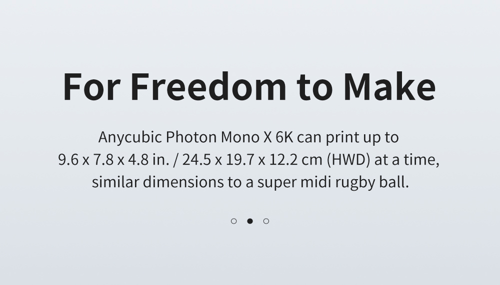 Anycubic Photon Mono X 6K LCD-based SLA Printer, UV Resin 3D Printer, 30-100% UV Power, 40 LED Matrix, 8 cm/hr Printing