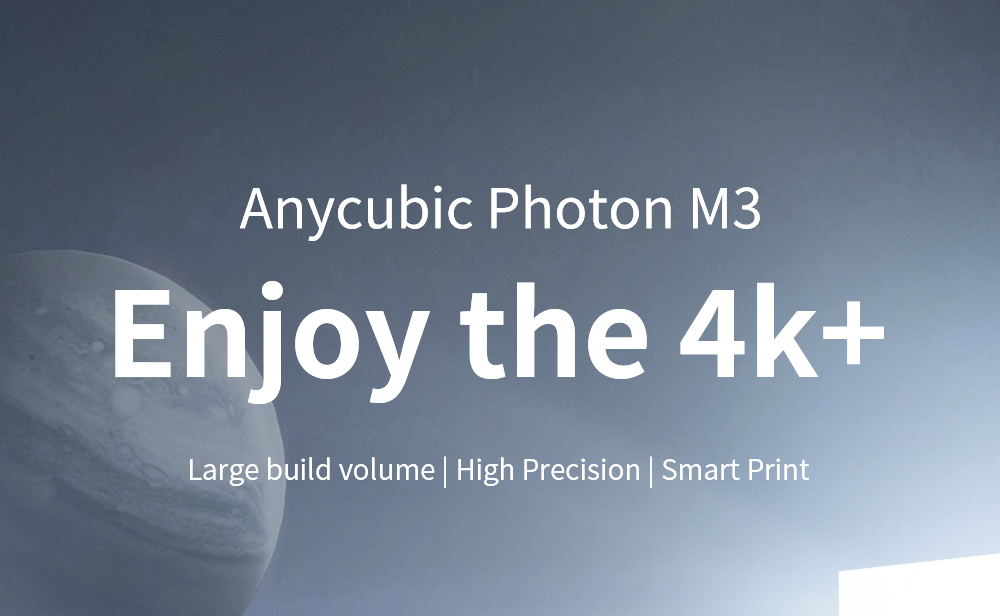 Anycubic Phton M3 3D Printer, 7.6 inch 4K Monochrome LCD Display, Printing Size 180x163x102mm