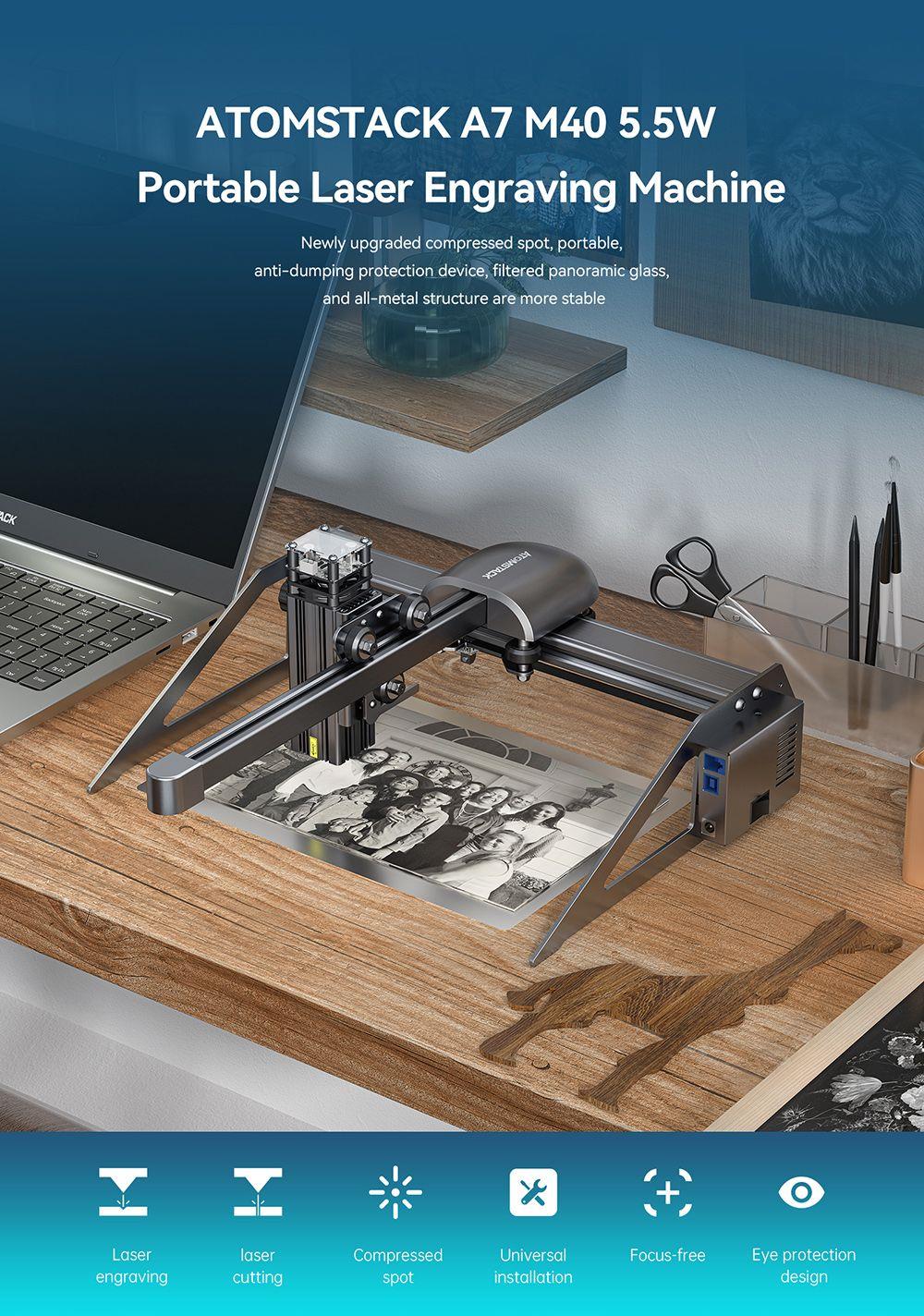 ATOMSTACK P7 M40 5.5W Portable Laser Engraver Cutter