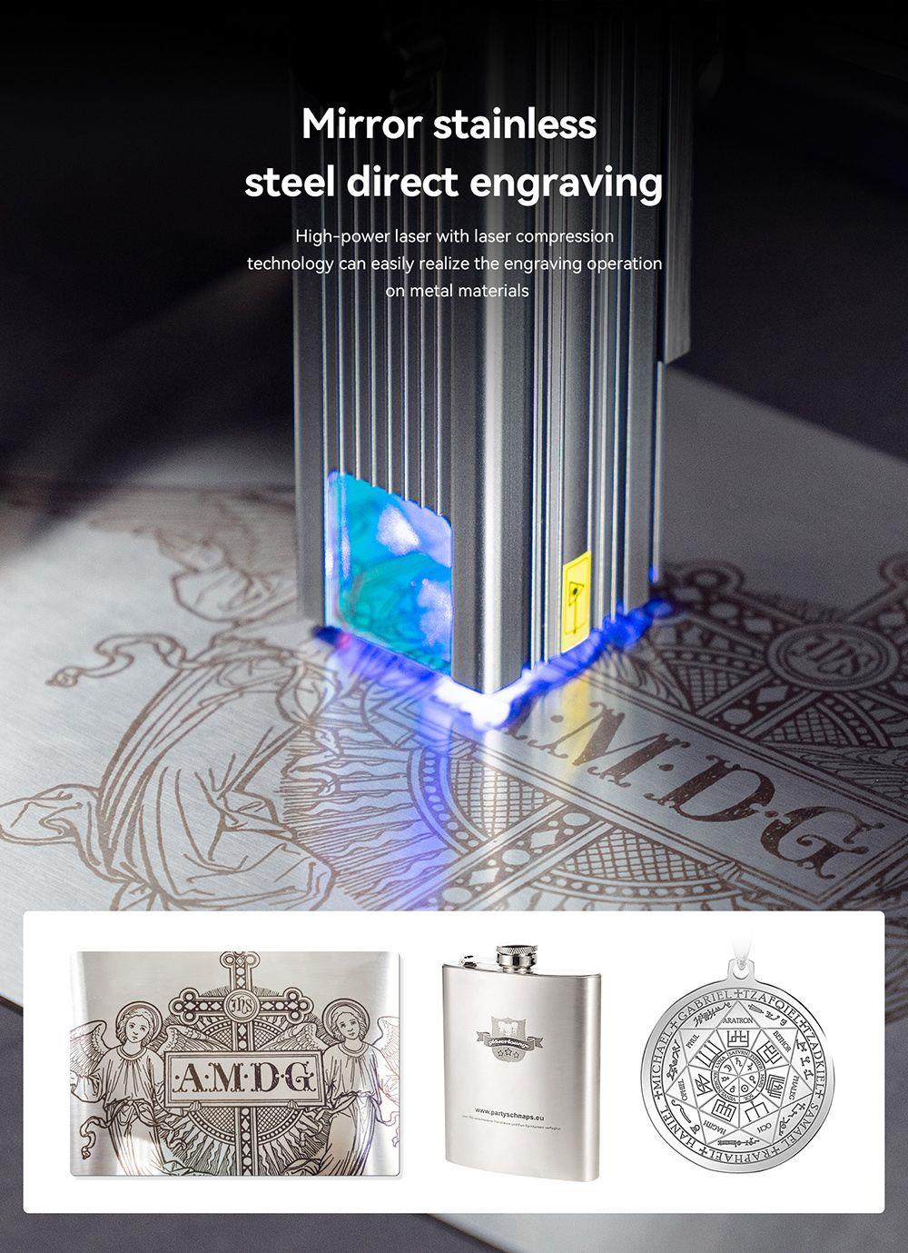 Atomstack P7 M40 40W Portable Laser Engraving Machine Desktop CNC Laser Cutting Machine Engraving Area 200x200mm