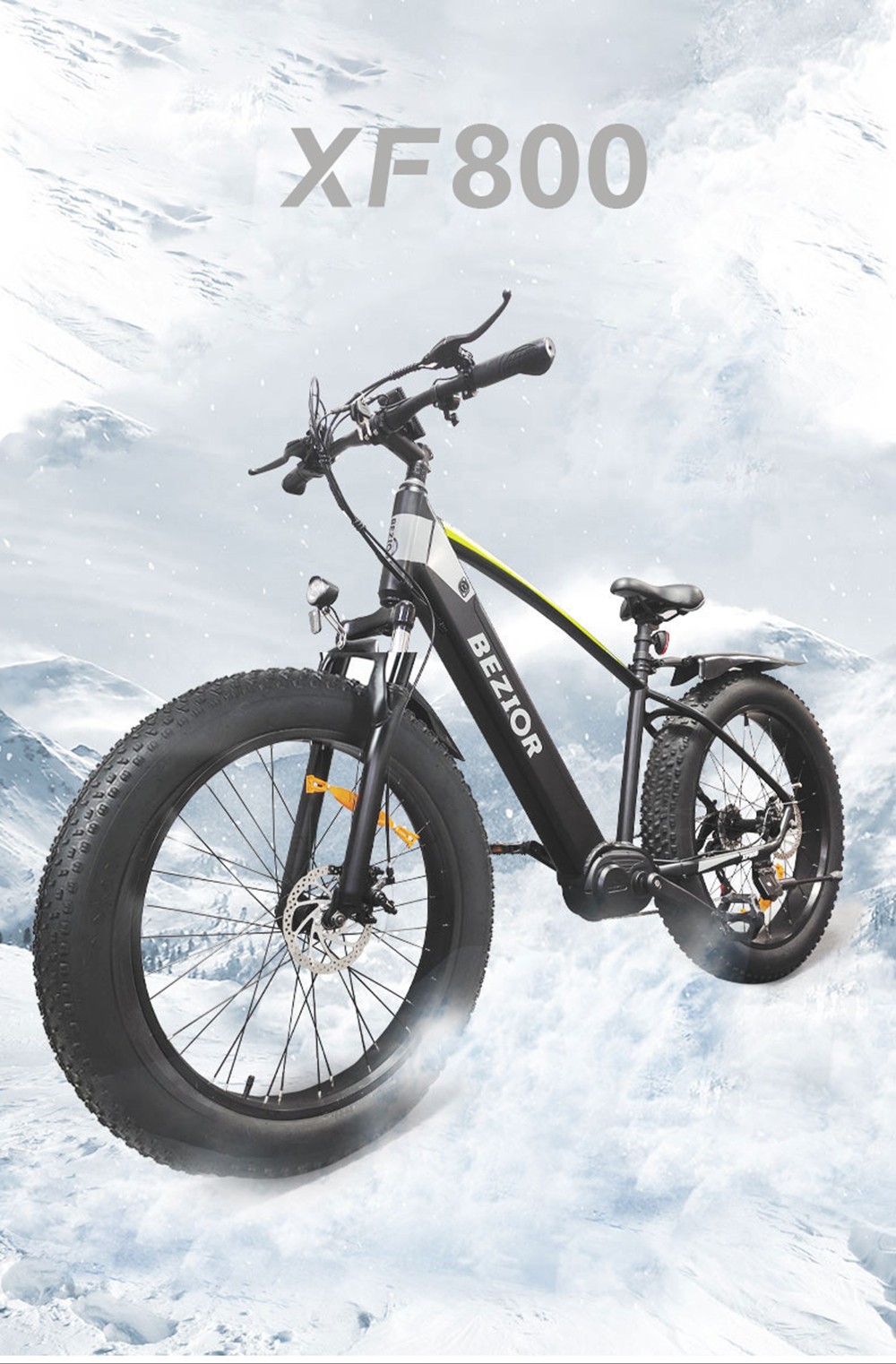 BEZIOR XF800 13Ah 48V 500W MID MOTOR Electric Bicycle 26inch 40km/h Max speed Max Load 90KG