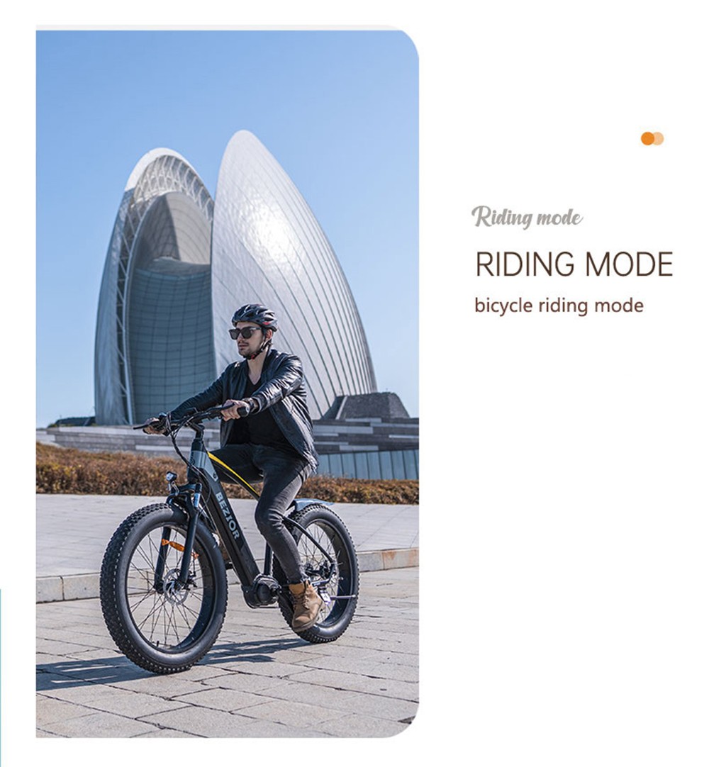 BEZIOR XF800 13Ah 48V 500W MID MOTOR Electric Bicycle 26inch 40km/h Max speed Max Load 90KG