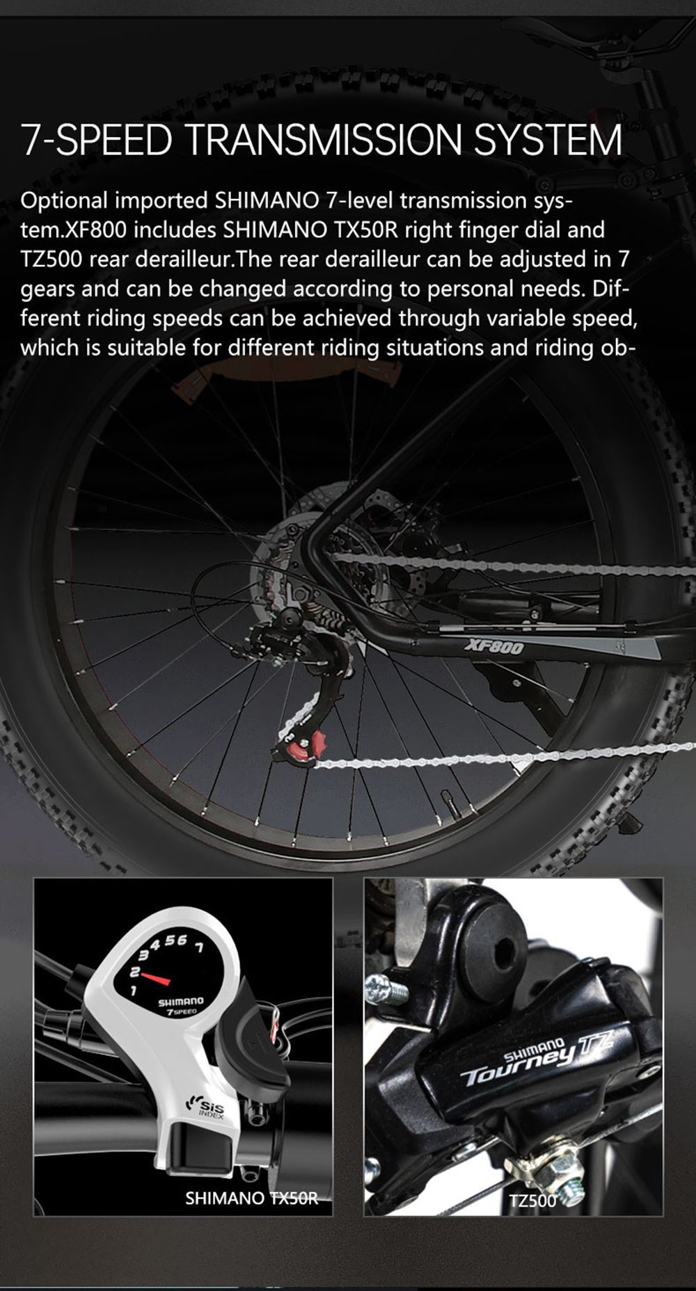 BEZIOR XF800 13Ah 48V 500W MID MOTOR Electric Bicycle 26inch 40km/h Max speed Max Load 90KG