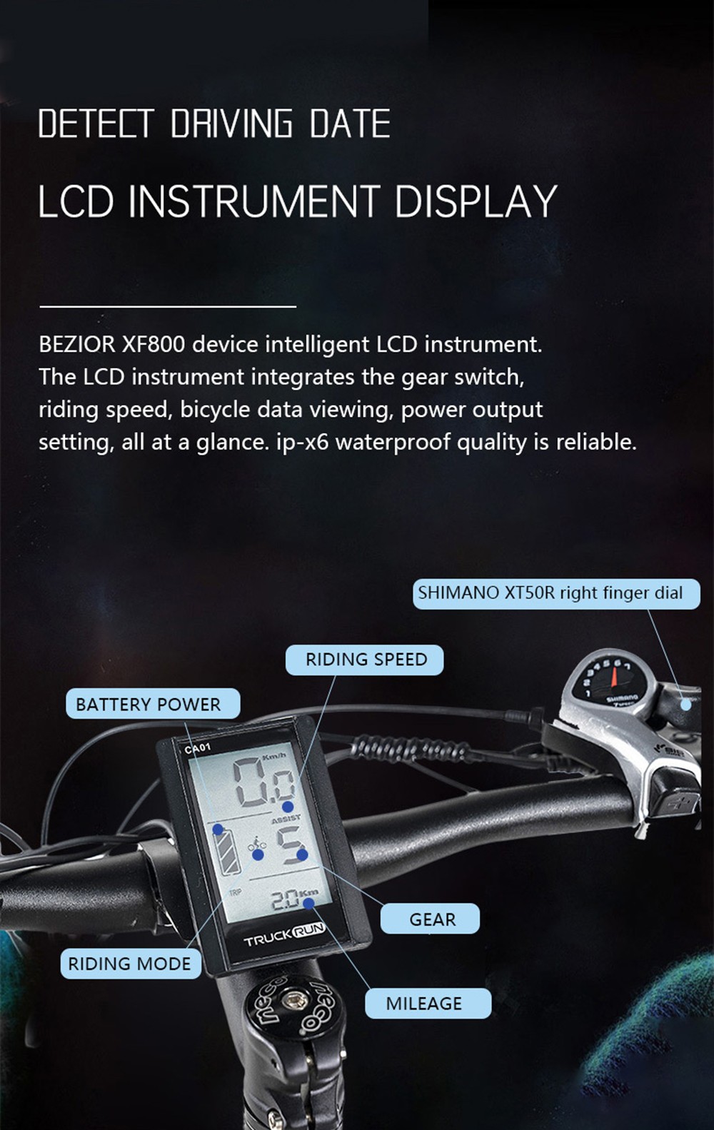 BEZIOR XF800 13Ah 48V 500W MID MOTOR Electric Bicycle 26inch 40km/h Max speed Max Load 90KG