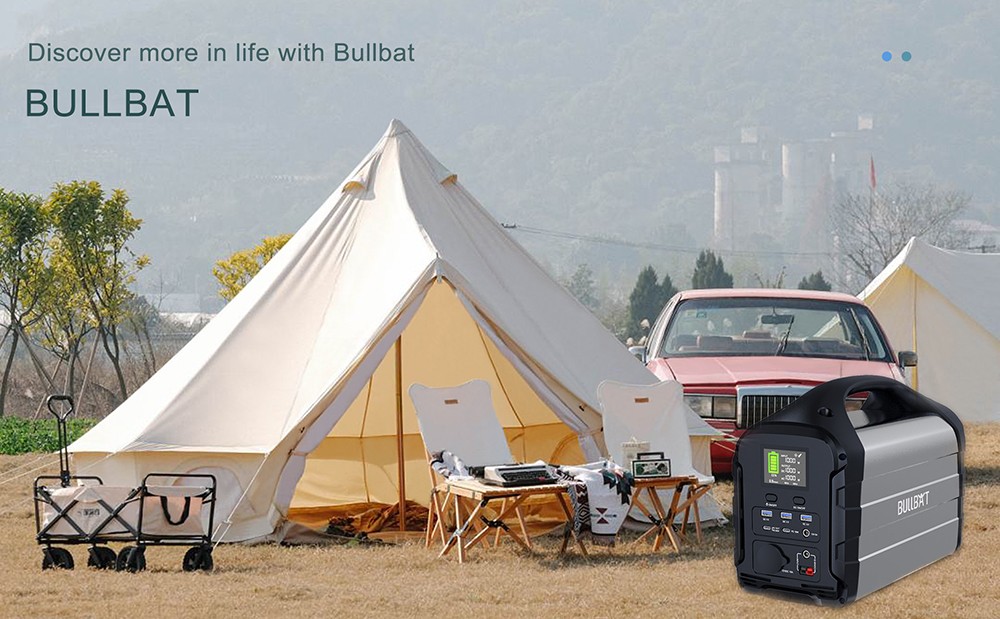 BULLBAT Adventurer 700 613Wh/700W Portable Power Station Solar Power Generators for Outdoor & Indoor - Silver