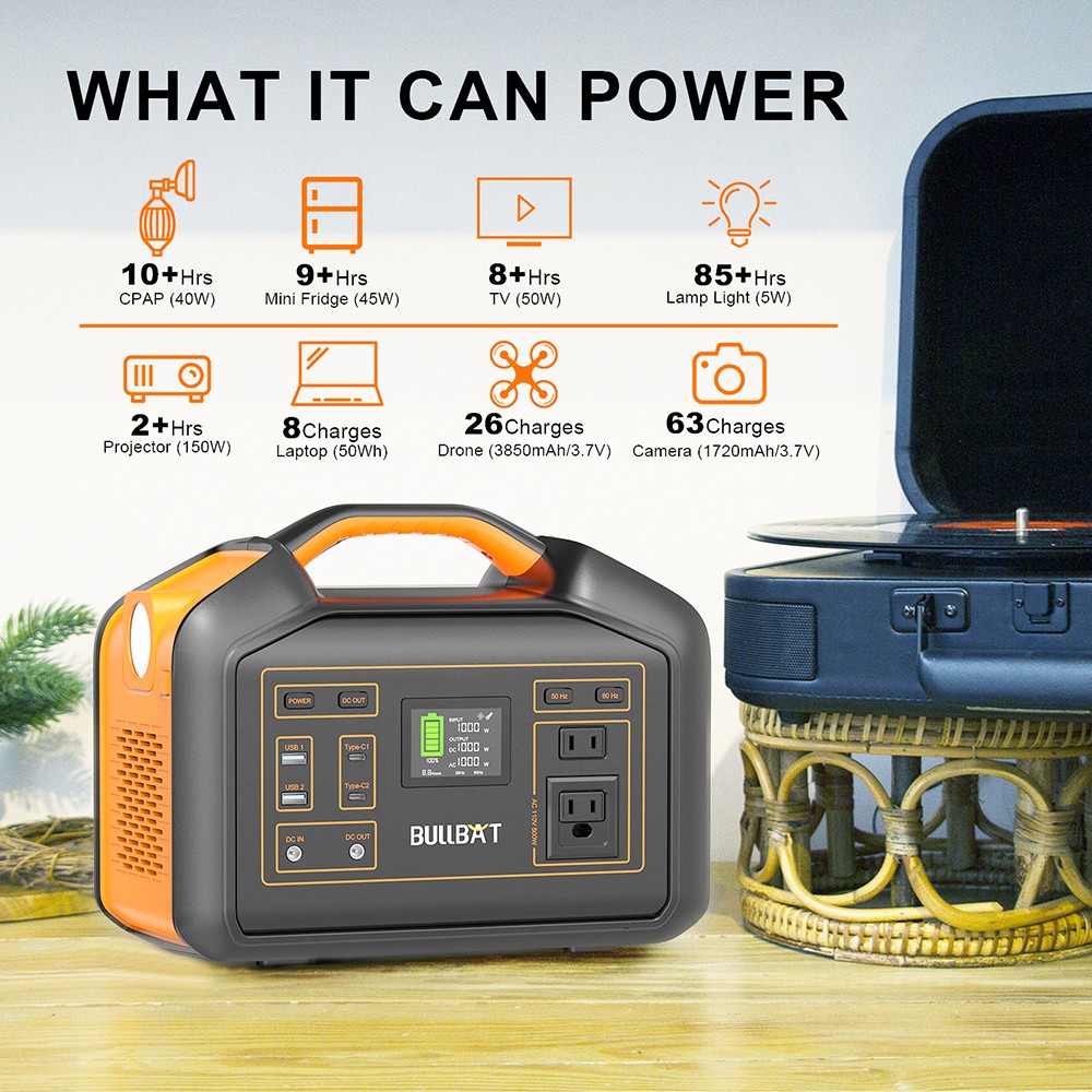 BULLBAT Pioneer 500 505Wh/500W Portable Power Station Solar Power Generators Backup Power Supply for Outdoor & Indoor 15 BULLBAT Pioneer 500 505Wh/500W Portable Power Station Solar Power Generators Backup Power Supply for Outdoor & Indoor