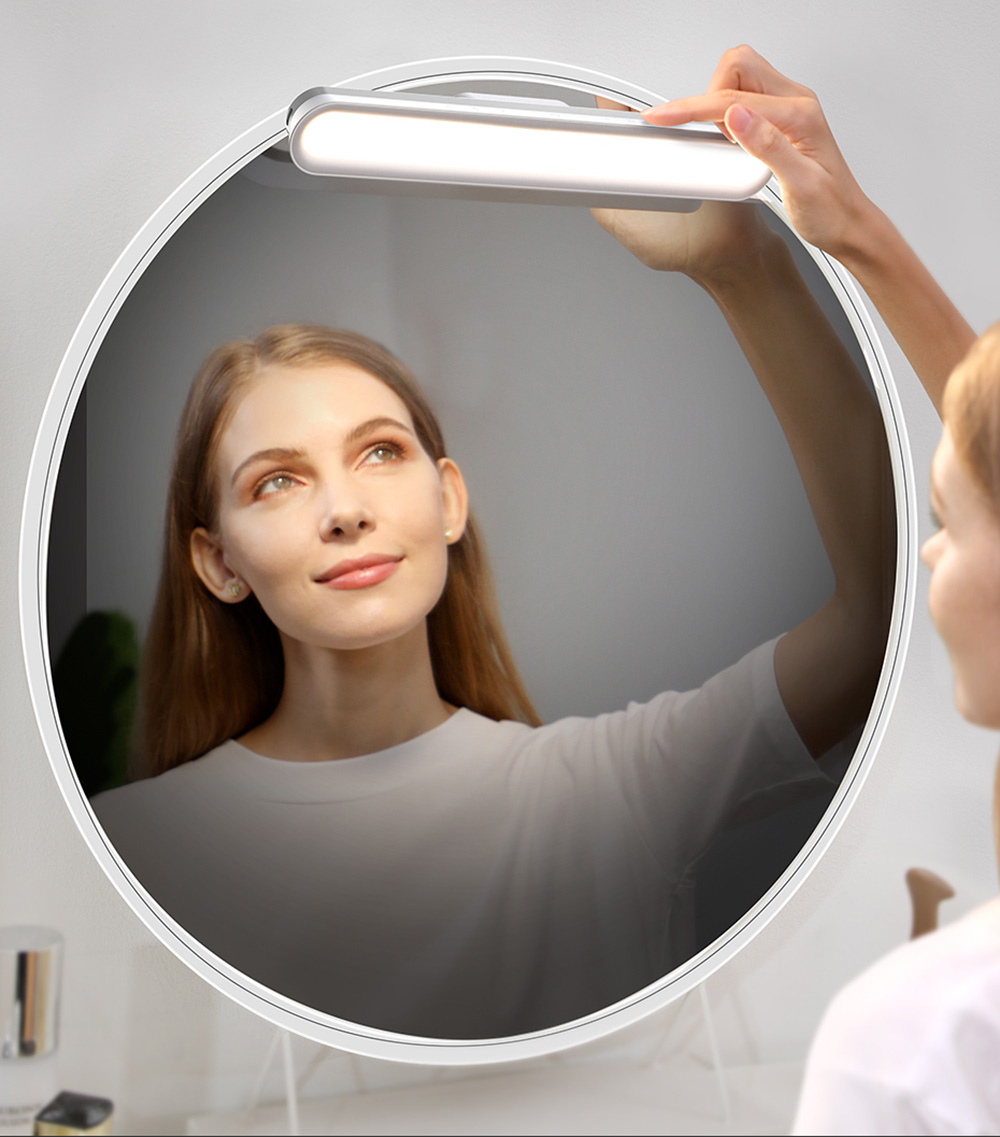 Baseus 1800mAh Battery Magnetic Stepless Dimming Charging Desk Lamp Pro with No Blue Light Hazard Rotation Design -White