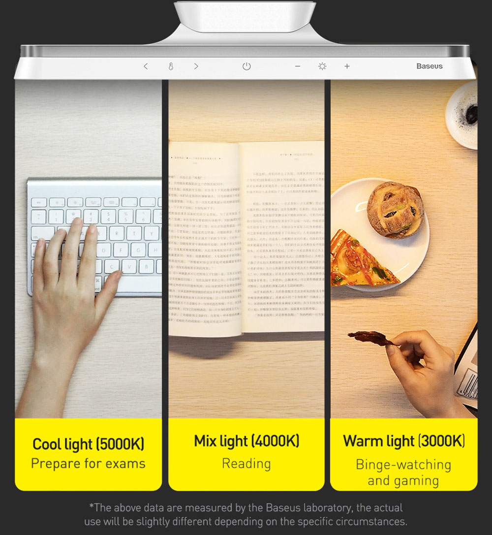 Baseus LED Desk Lamp Hanging Magnetic Table Lamp Chargeable Stepless Dimming Cabinet Light Night for Closet Wardrobe