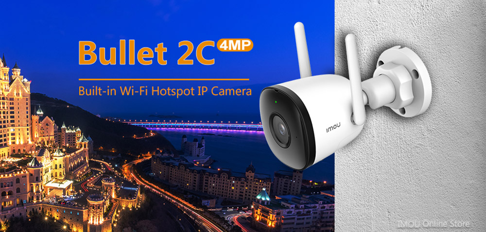 Dahua Imou IP Wifi HD 4MP (QHD) Outdoor Surveillance Camera with Built-in Microphone Human Detection, IP67 Waterproof