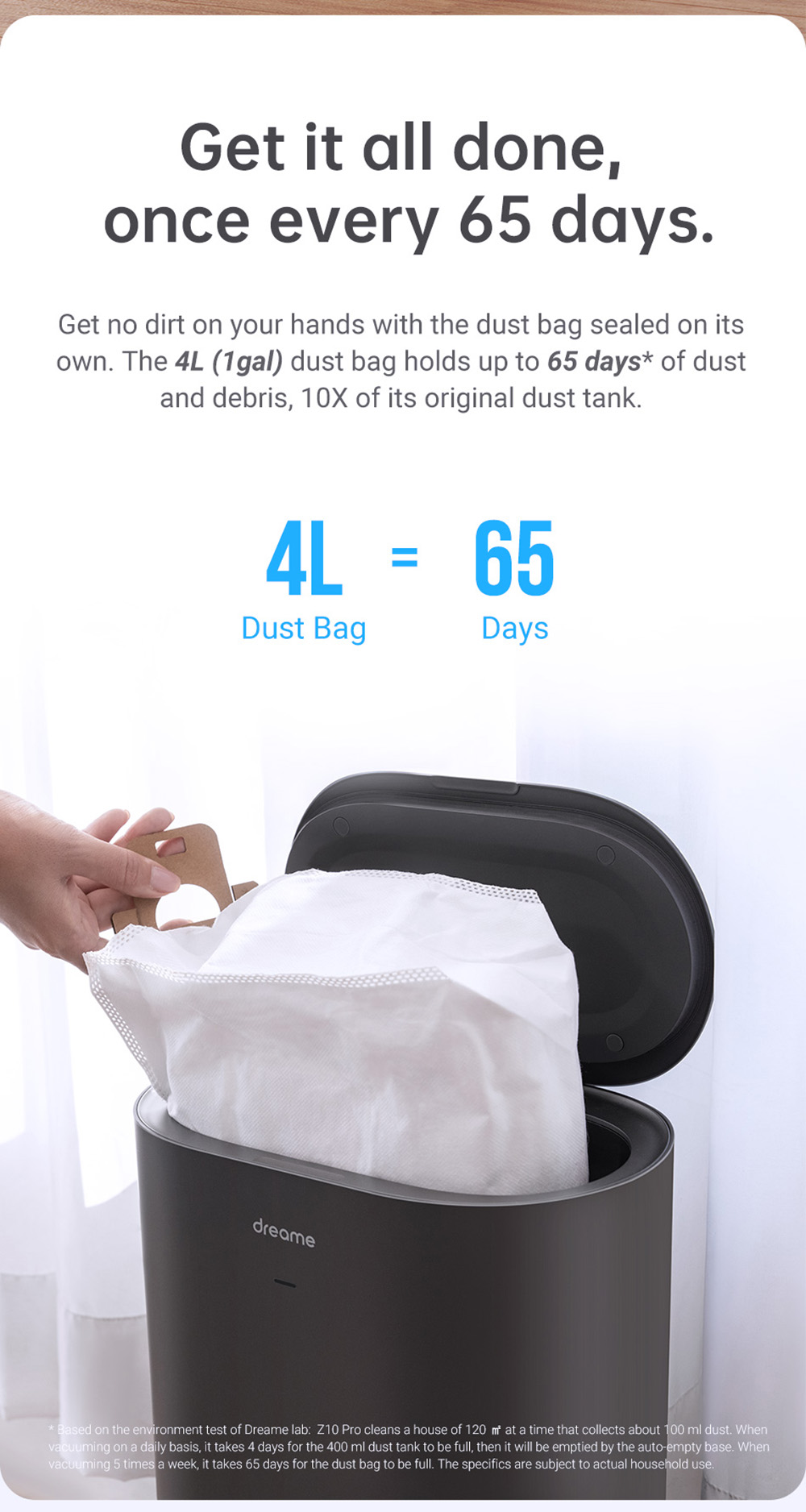 Dreame Bot Z10 Pro 4000Pa Robot Vacuum Cleaner with Self-Empty Dock 3D Laser Navi Support Alexa & Mi Home Smart Home