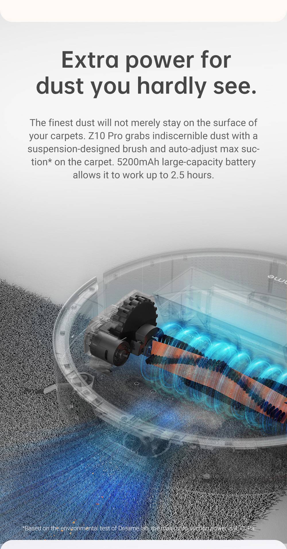 Dreame Bot Z10 Pro 4000Pa Robot Vacuum Cleaner with Self-Empty Dock 3D Laser Navi Support Alexa & Mi Home Smart Home