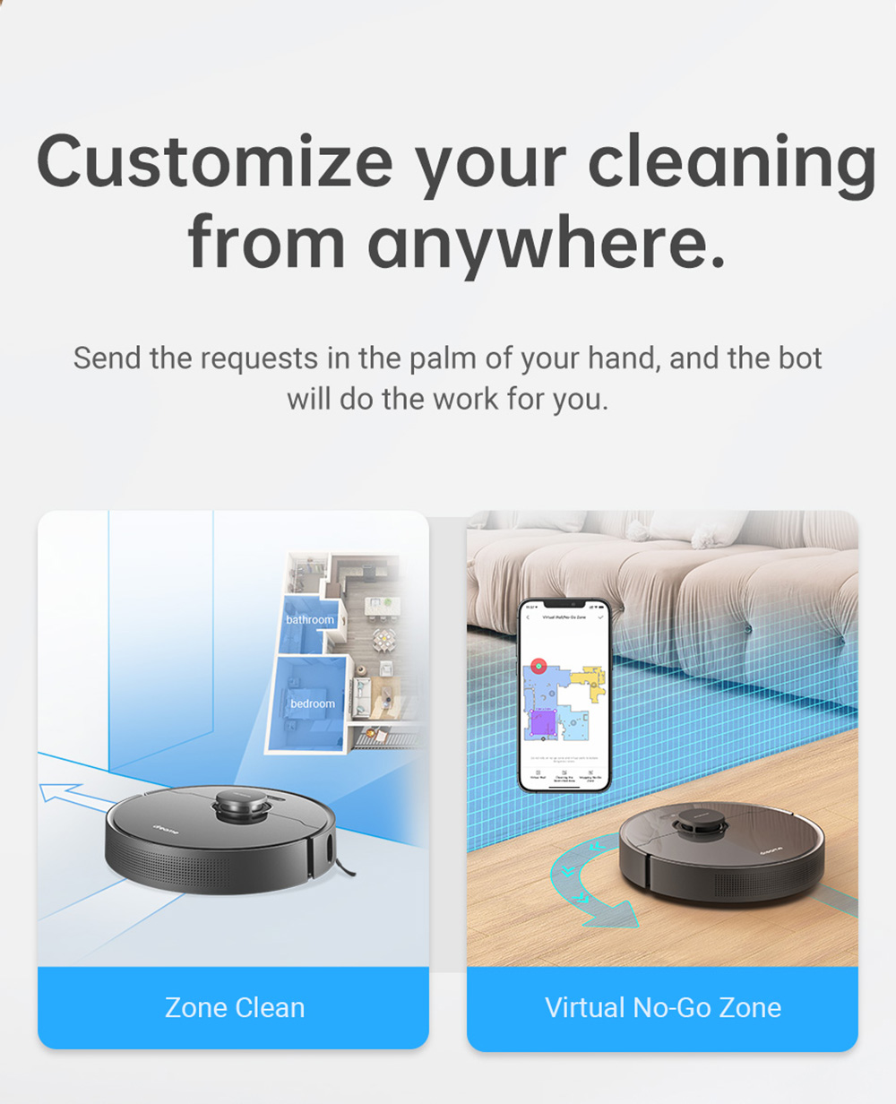Dreame Bot Z10 Pro 4000Pa Robot Vacuum Cleaner with Self-Empty Dock 3D Laser Navi Support Alexa & Mi Home Smart Home