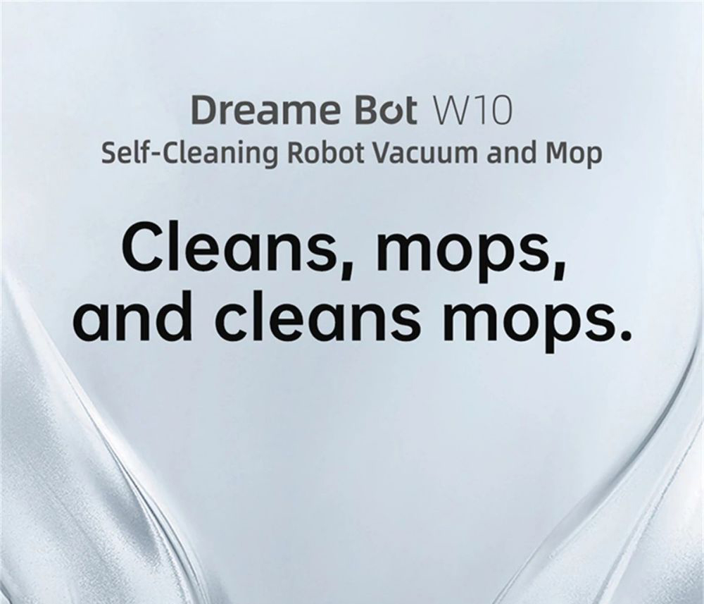 Dreame W10 4000Pa 4 in 1 Self-Cleaning Robot Vacuum Cleaner Sweeping Mopping Washing Drying with LiDAR Navigation