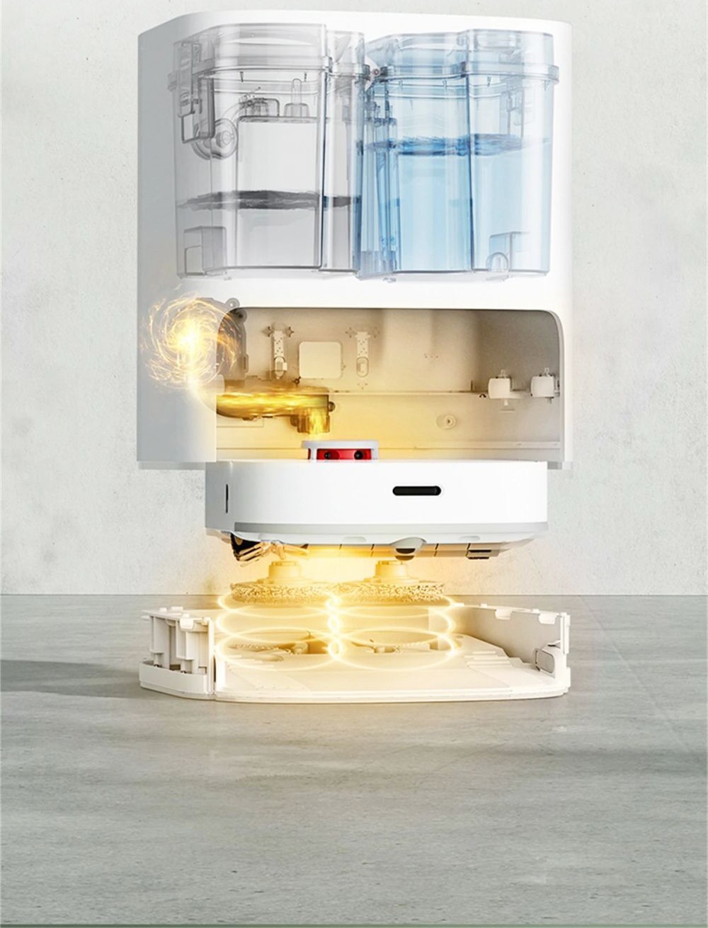 Dreame W10 4000Pa 4 in 1 Self-Cleaning Robot Vacuum Cleaner Sweeping Mopping Washing Drying with LiDAR Navigation