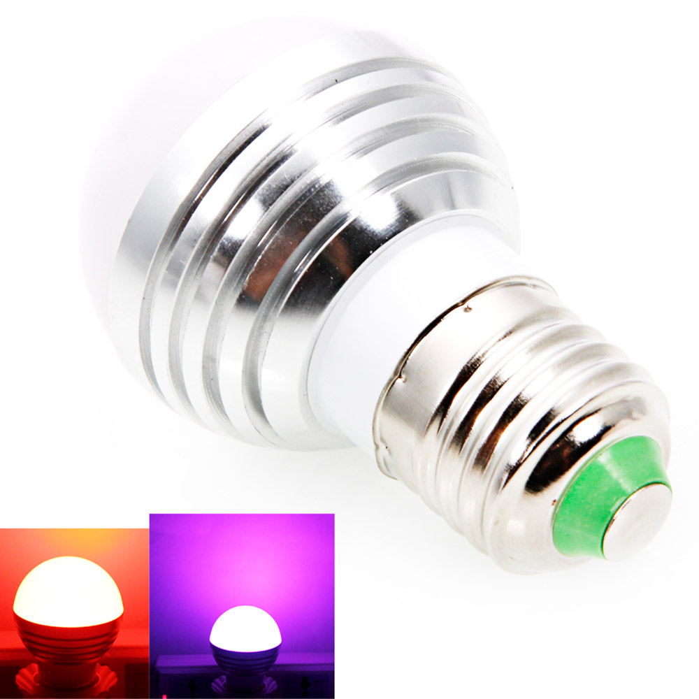 E27 3W RGB 85-265V Durable Light Bulb