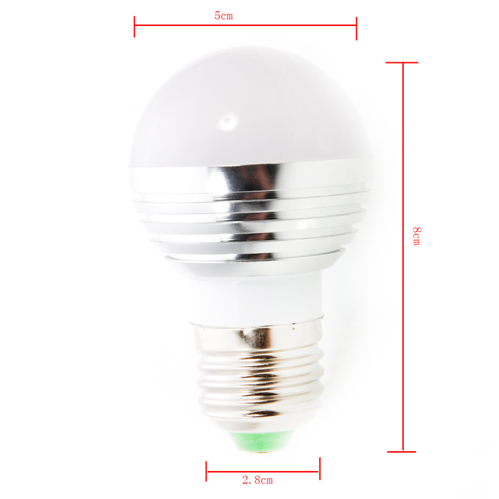 E27 3W RGB 85-265V Durable Light Bulb