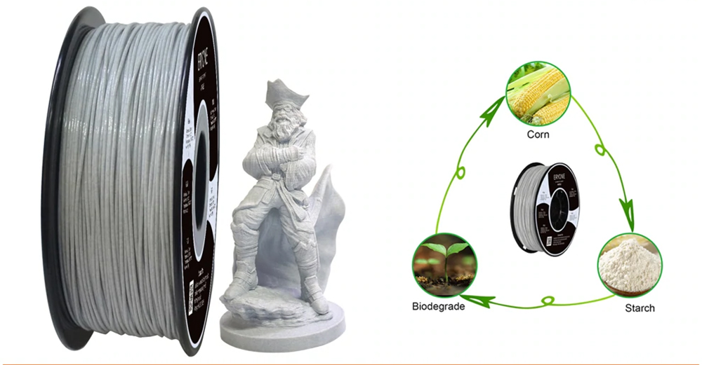 ERYONE Marble PLA Filament for FDM 3D Printer/Pen, 1.75mm Tolerance 0.03mm 1KG(2.2LBS)/Spool