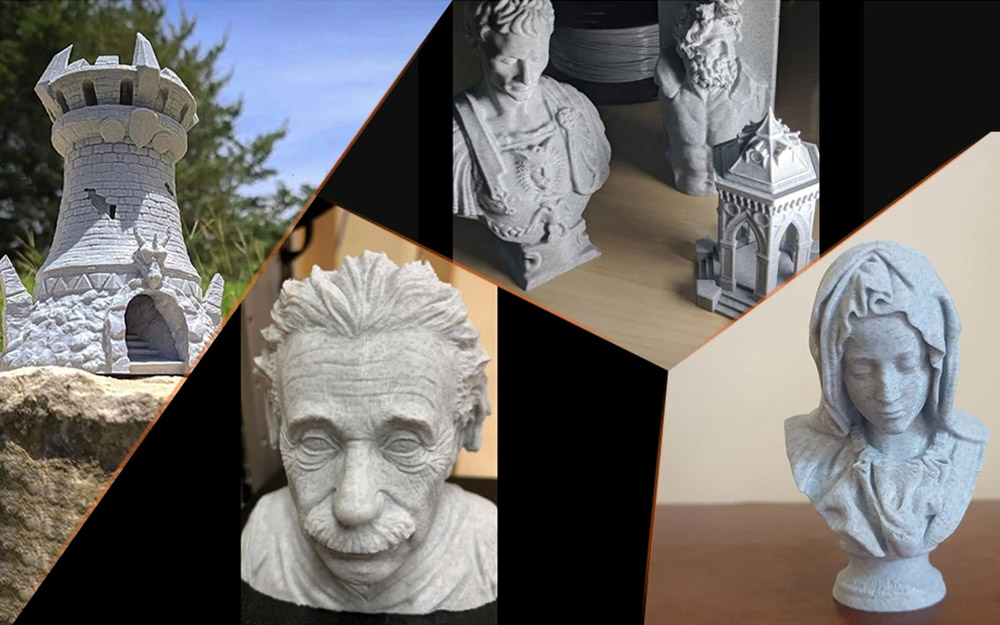 ERYONE Marble PLA Filament for FDM 3D Printer/Pen, 1.75mm Tolerance 0.03mm 1KG(2.2LBS)/Spool