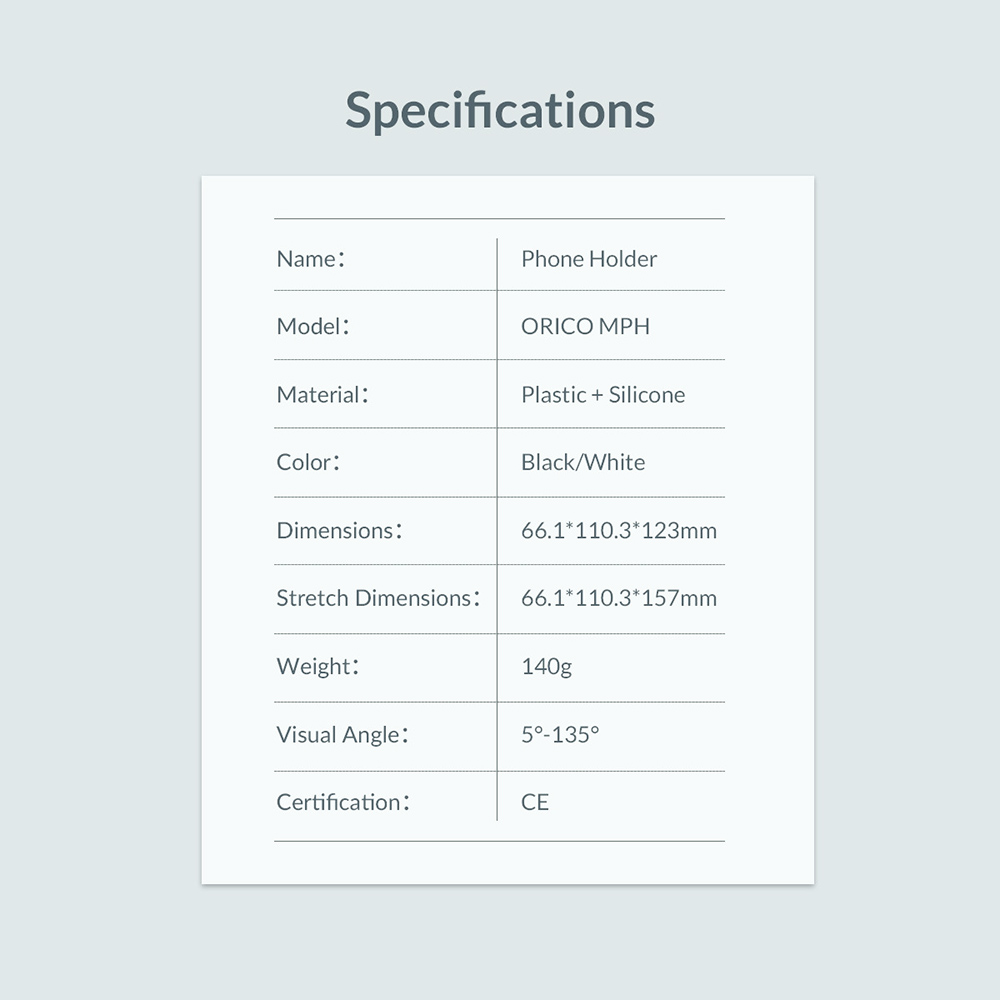 ORICO Foldable Phone Holder Black