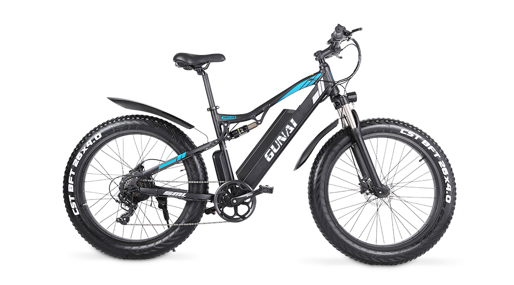 GUNAI MX03 1000W 48V 17Ah 26'' Electric Bicycle 40km/h Max Speed 40-50km Mileage Range 150kg Max Load - Black