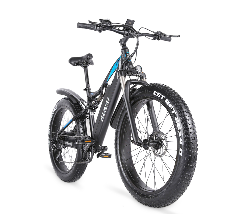 GUNAI MX03 1000W 48V 17Ah 26'' Electric Bicycle 40km/h Max Speed 40-50km Mileage Range 150kg Max Load - Black