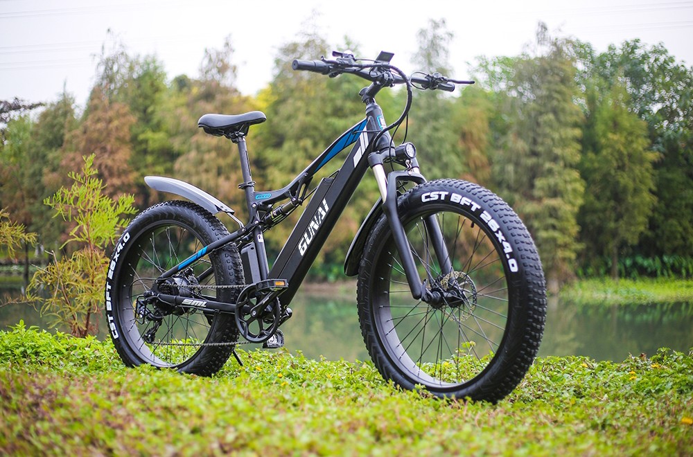 GUNAI MX03 1000W 48V 17Ah 26'' Electric Bicycle 40km/h Max Speed 40-50km Mileage Range 150kg Max Load - Black