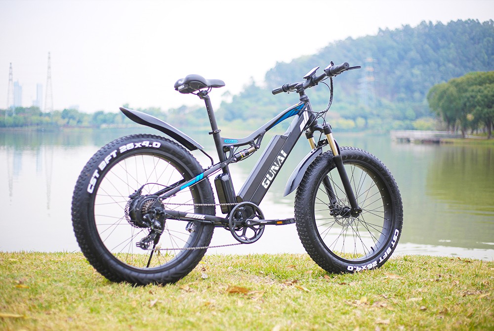 GUNAI MX03 1000W 48V 17Ah 26'' Electric Bicycle 40km/h Max Speed 40-50km Mileage Range 150kg Max Load - Black