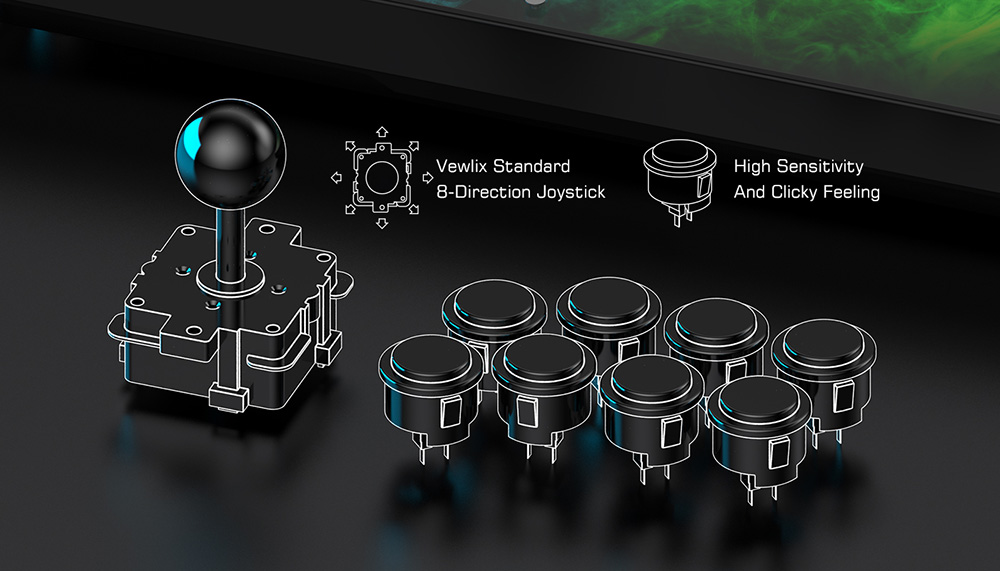 GameSir C2 Arcade Fightstick Game Controller