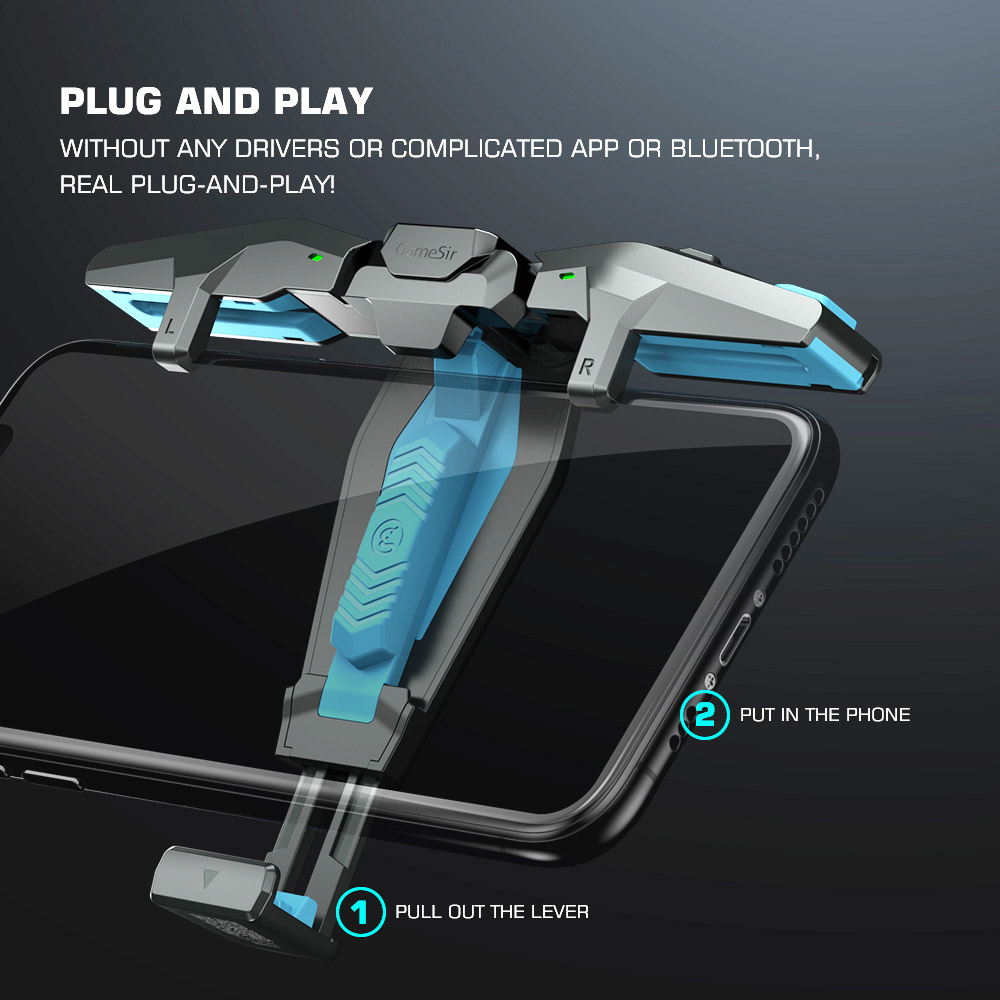 GameSir F4 Falcon Pubg Mobile Gaming Controller Gamepad Joystick for iPhone / Android Plug and Play